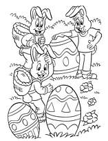 coloriage les lapins de paques